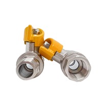 Robinet à bille de gaz en laiton de haute qualité, résistant aux hautes températures, fileté mâle-femelle, forgé, toutes tailles 1/4'' - 4''