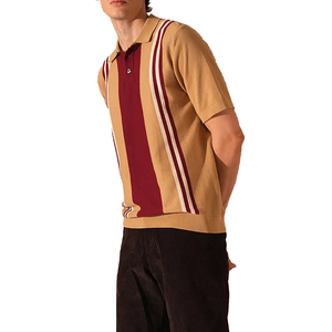 Polo de Punto para Hombre, Manga Corta, a Rayas, con Bloques de Color, Estilo Casual - Product Image 2