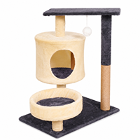 Arbre à chat multi-niveaux tout-en-un avec condo pour chat, recouvert de cordes