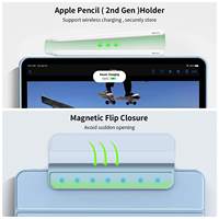 Étui magnétique rotatif et détachable à trois volets avec emplacement pour stylet, très populaire, pour tablette iPad Air 13 M4 2026