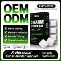 Formule personnalisée Créatine Monohydrate Gomme Menthe Énergie Concentration Vitamines Taurine Marque Privée Supplément OEM ODM