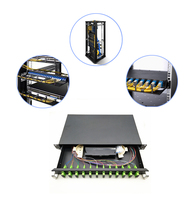 Panneau de brassage fibre optique 1U 24 ports de haute qualité SC UPC, tiroir de fibre optique pour montage en rack ODF pour centre de données, serveur et réseau FTTH