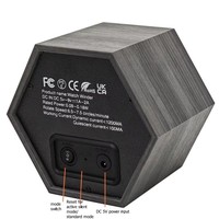 Remontoir de montre hexagonal moderne à fente unique avec mode de détection de lumière silencieux et intelligent, et coussin en mousse à mémoire de forme, boîtier gris grain de bois