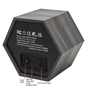 Nouvel Arrivage : <span class=keywords><strong>Remontoir</strong></span> de <span class=keywords><strong>Montre</strong></span> <span class=keywords><strong>Automatique</strong></span> Hexagonal en Bois Gris Foncé, <span class=keywords><strong>Silencieux</strong></span>, à Emplacement Unique, Résistant aux Chocs, avec Boîtier en Plastique - Product Image 4