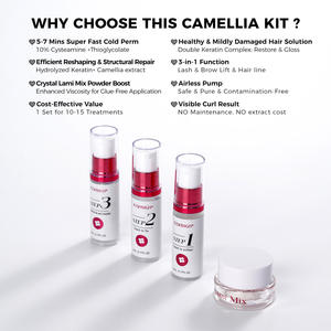 Kit de <span class=keywords><strong>Lifting</strong></span> de Pestañas con Keratina Coreana y Laminación de Cejas Camellia, Maquillaje Semipermanente con Resultado de Rizado de 90 Días, Venta al Por Mayor - Product Image 3