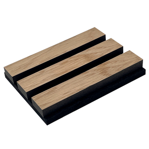 Panneau acoustique en bois de fibres de polyester MDF, <span class=keywords><strong>plaque</strong></span> absorbante pour studio à domicile, auditorium, insonorisation, panneau ripado, suppression du <span class=keywords><strong>bruit</strong></span>, texturé - Product Image 2