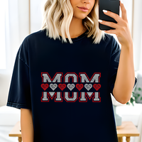 Dernier design de transfert thermique personnalisé en strass « Mom Love » pour T-shirts