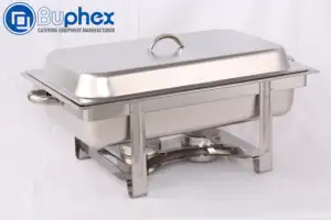 Buphex SS201 Economy Chafer 833-01 Stackable Frame Chafing Dish For Catering Hotel And Restaurant Commercial Buffet Food Warmer
