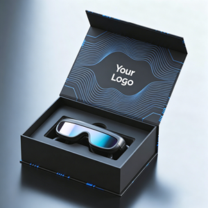 Caja de embalaje electrónica con cierre magnético para auriculares, audífonos y dispositivos inteligentes, embalaje de lujo para venta minorista. - Product Image 1