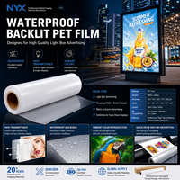 Film PET rétroéclairé imperméable pour impression jet d'encre sur boîte lumineuse