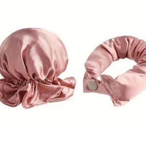 Set de rizadores de pelo sin calor de seda para uso nocturno, rizador sin calor con gorro de satén para dormir, rizadores de pelo para cabello largo - Product Image 4