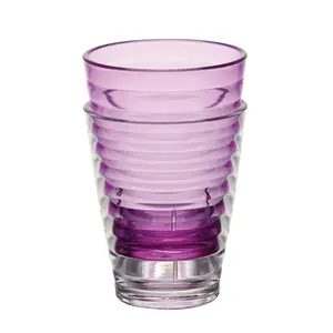 Water Soda Lemon ODM OEM Cup Polycarbonate stackable Cup Unbreakable Plastic Camping Cup