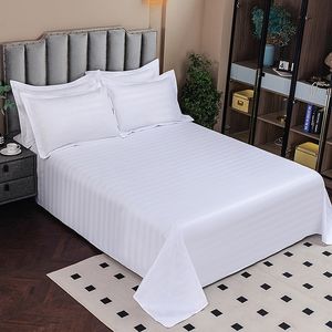 Ensemble <span class=keywords><strong>de</strong></span> literie d'hôtel 100% coton personnalisé en gros - Ensemble <span class=keywords><strong>de</strong></span> drap-<span class=keywords><strong>housse</strong></span> 4 pièces, rayure, taies d'oreiller en coto - Product Image 6