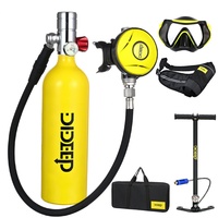 Nouveau Kit de Plongée Mini-Tank Haute Qualité Certifié CE/EPA, 1L, en Alliage d'Aluminium 6061, 200 Bar, 15-20 Min, Unisexe