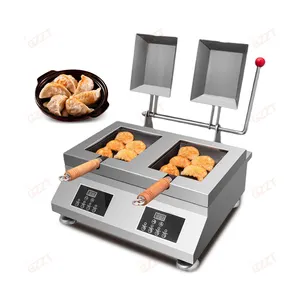 Automatic Dumpling Fryer Cooker Electric Gyoza Frying Griller Stainless Steel Fried Cast Iron No Coating Dumpling Making Machine