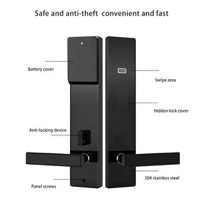 Phong Cách Châu Âu Thẻ <span class=keywords><strong>Keyless</strong></span> Điện Tử Khách Sạn Khóa Cửa Điện Xi Lanh RFID Khóa - Product Image 4