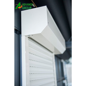 Volets roulants électriques blancs avec protection contre les tempêtes pour portes Portes à volets avancés - Product Image 3