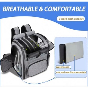 Free Sample Pet <b>Carrier</b> <b>Backpack</b> for Small Medium <b>Dogs</b> and Cats Large Space Foldable <b>Backpack</b> with Safety Lock Zipper and - Product Image 5