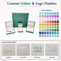 Boîte à bijoux en papier personnalisée avec logo |   Boîte cadeau de luxe en carton kraft pour collier, faible MOQ