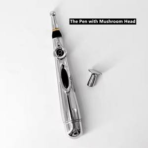 Gran oferta, terapia para aliviar el dolor, masaje, pulso, meridiano, acupuntura, pluma energética con 3 o 5 cabezales de masaje - Product Image 5