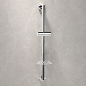 Barre coulissante de <span class=keywords><strong>douche</strong></span> professionnelle en chrome miroir haute brillance avec <span class=keywords><strong>curseur</strong></span> réglable à l'infini pour projet de salle de bain d'hôtel moderne - Product Image 1