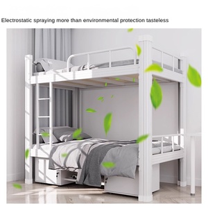 Meubles en acier Cama Casal Literas Hierro <span class=keywords><strong>Lit</strong></span> superposé en acier pour étudiants en dortoir à vendre - Product Image 4