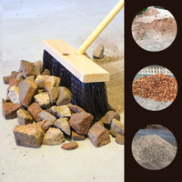 Brosse de nettoyage de route en ciment lourd 16 pouces Surfaces en béton Bloc de bois Poignée filetée Raclette de sol Balai de chantier