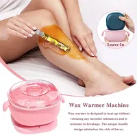 Kit chauffe-cire en silicone pliable 400 ml, appareil portable pour l'épilation à la cire, pour faire fondre les granulés de cire, épilation corporelle