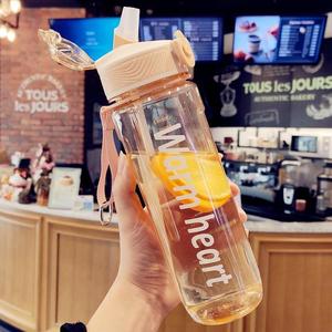 Sunshine <b>Plastic</b> Water Bottle 1000Ml With Straw For <b>Tea</b> Brewing Summer Use - Product Image 3