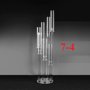 7 Kepala tempat lilin kaca dekorasi pernikahan hiasan tengah meja tempat lilin kristal berdiri tempat lilin berdiri - Product Image 5