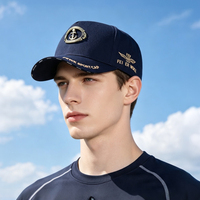 Gorra de Béisbol Deportiva Unisex de 6 Paneles, 100% Poliéster, Personalizada, Nuevo Modelo, de Alta Calidad, con Hebilla Metálica Ajustable, para las Cuatro Estaciones
