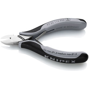 Cortador Diagonal Electrónico KNIPEX 77 22 115 ESD con Mangos Multicomponentes de 115 mm - Product Image 2