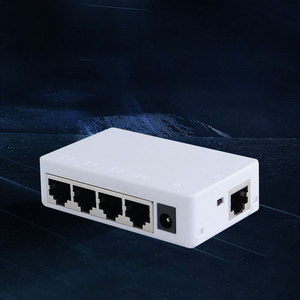 ตัวขยายสัญญาณ POE กิกะบิต 5 พอร์ต แบบ IEEE802.3af พร้อมตัวแยกสัญญาณเครือข่าย แบบอินพุตเดียวเอาต์พุตสี่  แบบเสียบใช้งานได้ทันที ติดตั้งบนผนัง - Product Image 5