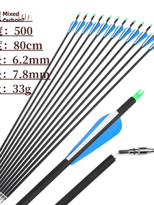 Arc composé, arc classique, flèches en carbone, tir à l'arc américain, chasse traditionnelle, flèches à tirage droit 80 cm, flèches à plumes naturelles - Product Image 3