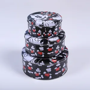 Mickey mouse food packing cake chocolate container tin box