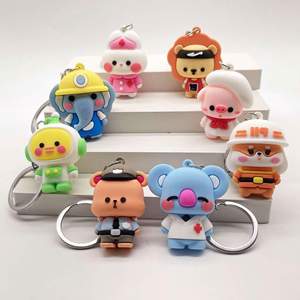 Haute qualité pas cher 2D, 3D personnalisé cadeau promotionnel en forme d'accessoires en caoutchouc souple Pvc porte-clés cadeaux de fête de vacances - Product Image 6