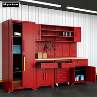 Hyxion Unités d'atelier et de garage robustes, armoires à outils et établi, combinaison de meubles en métal, coffre pour le rangement