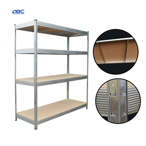 نظام رفوف تخزين فولاذية قابلة للتعديل بدون براغي بأربعة مستويات من الحديد المشقوق - Product Image 2