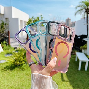 <span class=keywords><strong>Funda</strong></span> Magnética Translúcida con Degradado de Color para <span class=keywords><strong>iPhone</strong></span> Air 16 15 <span class=keywords><strong>14</strong></span> 13 12 11 17 Pro Max, Carga Inalámbrica, Alta Calidad - Product Image 4