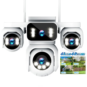 An ninh máy ảnh ngoài trời không dây bốn ống kính <span class=keywords><strong>Wifi</strong></span> máy ảnh cho an ninh nhà tự động theo dõi ánh sáng báo động & màu sắc tầm nhìn ban đêm - Product Image 1