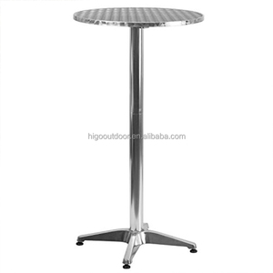 Tavolo e Sedie Pieghevoli Rotondi in Alluminio, Moderni e Portatili per Esterni, Giardino, Patio, Uso Commerciale e Interno, Colore Argento Lucido - Product Image 6