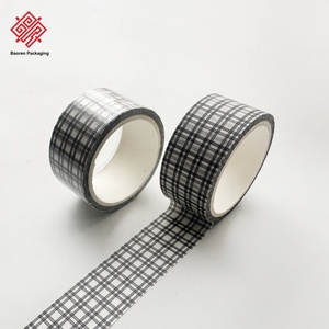 Ruban adhésif washi à motif à carreaux noir et blanc, ruban adhésif pour journal artisanal, matériaux de décoration, rubans de style tendance - Product Image 4