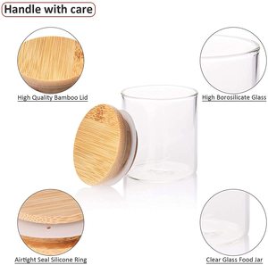 Vendita all'ingrosso Logo personalizzato cucina 12 pezzi vetro borosilicato spezie barattoli di stoccaggio con coperchio di bambù - Product Image 6