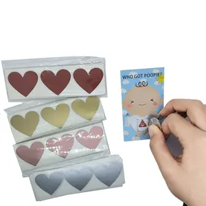 Étiquettes à gratter en forme de cœur, 30x35mm, 100 pièces/paquet, pour code secret, couverture maison, message de mariage