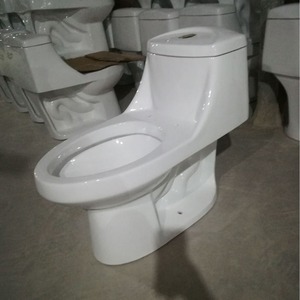 Inodoro de dos piezas de 300 mm con conexión directa, inodoro de cerámica de una pieza para baño de hotel, WC con descarga - Product Image 3