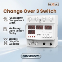 Interrupteur de transfert automatique à 3 voies BXST BX-COV067-D-63A 63A AC 230V 50/60Hz L1 L2 L3