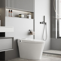 WC intelligent en céramique moderne à LED, 2 pièces, pour hôtel, avec télécommande, à poser au sol, pour projets hôteliers