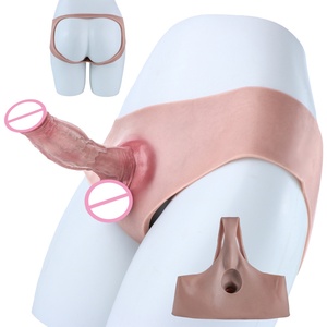 ORALSX Silicone Pants with 15cm Penis Extender Harness Backside Hollowed-out Design Penis Pants Sex Toys for Couples - Product Image 1