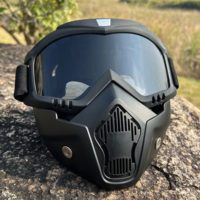 Lunettes de Motocross Anti-Poussière Réglables, Masque Protecteur Intégral Respirant pour Moto Tout-Terrain