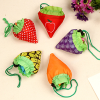 Nouveaux sacs pliables en forme de fruit, dessin animé, étanches, recyclables, sacs de courses réutilisables avec poignée supérieure, protection de l'environnement, extra